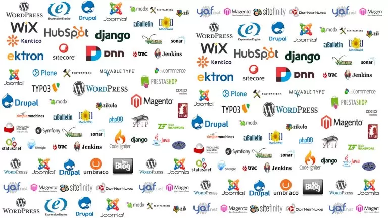 A visual representation of different CMS logos